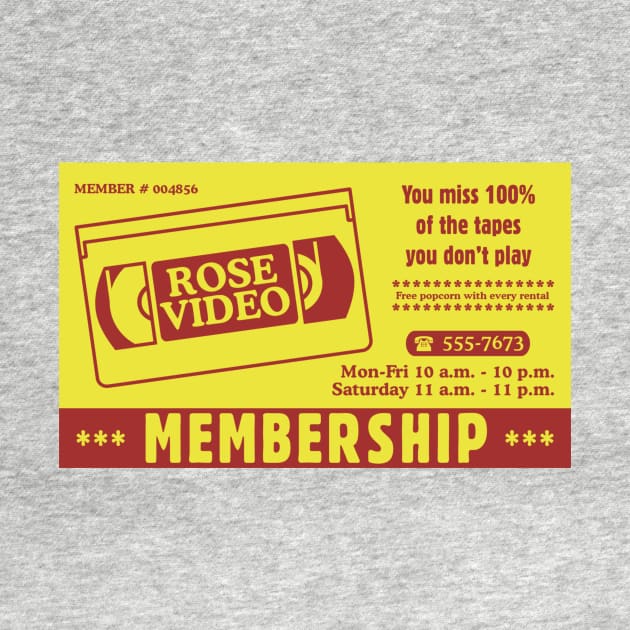 Retro Rose Video Membership Card by Movie Vigilante